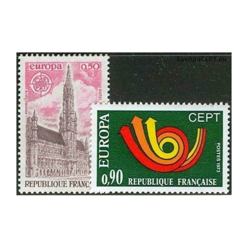 Prancūzija 1973. CEPT: stilizuotas pašto ragas (3 rodyklės paštui, telegrafui ir telefonui)