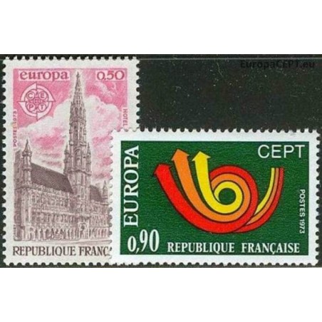 Prancūzija 1973. CEPT: stilizuotas pašto ragas (3 rodyklės paštui, telegrafui ir telefonui)