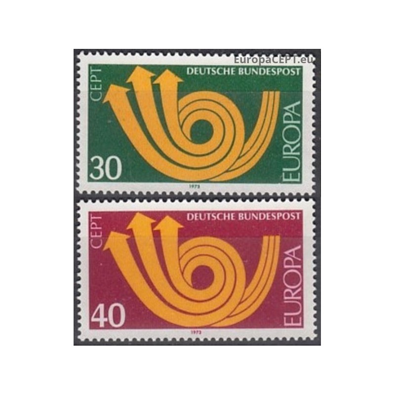 Vokietija 1973. CEPT: stilizuotas pašto ragas (3 rodyklės paštui, telegrafui ir telefonui)