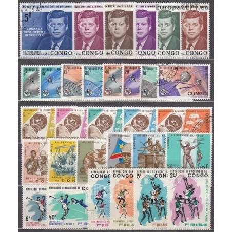 Congo (Kinshasa) 1964-1965. Set of cancelled stamps (5 complete sets)