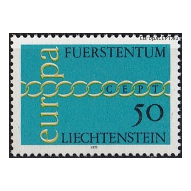 Liechtenstein 1971. CEPT: Stylised Chain of Letters O