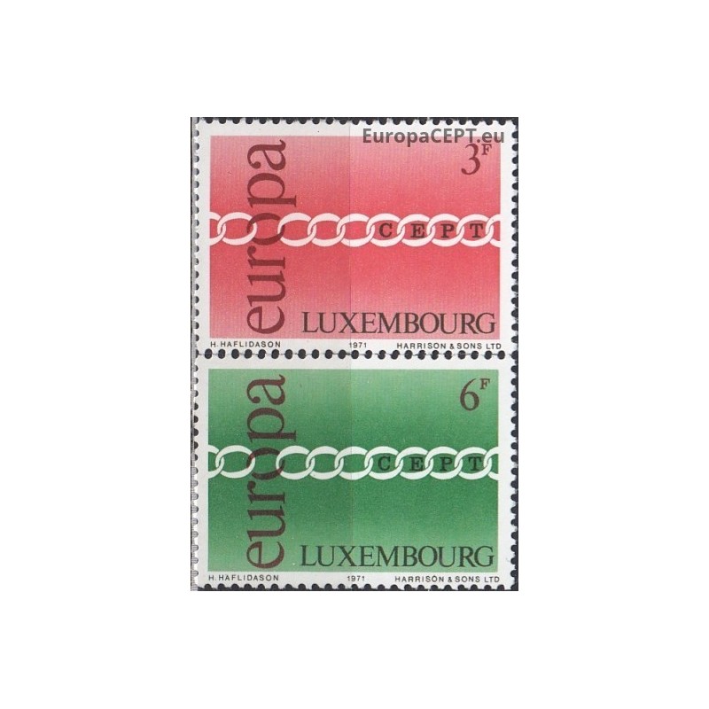 Liuksemburgas 1971. CEPT: stilizuota grandinė iš O raidžių