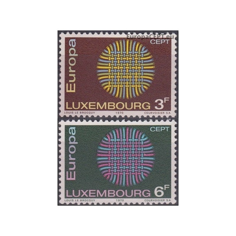 Liuksemburgas 1970. CEPT: stilizuota saulė iš pluošto (24 gyslos)