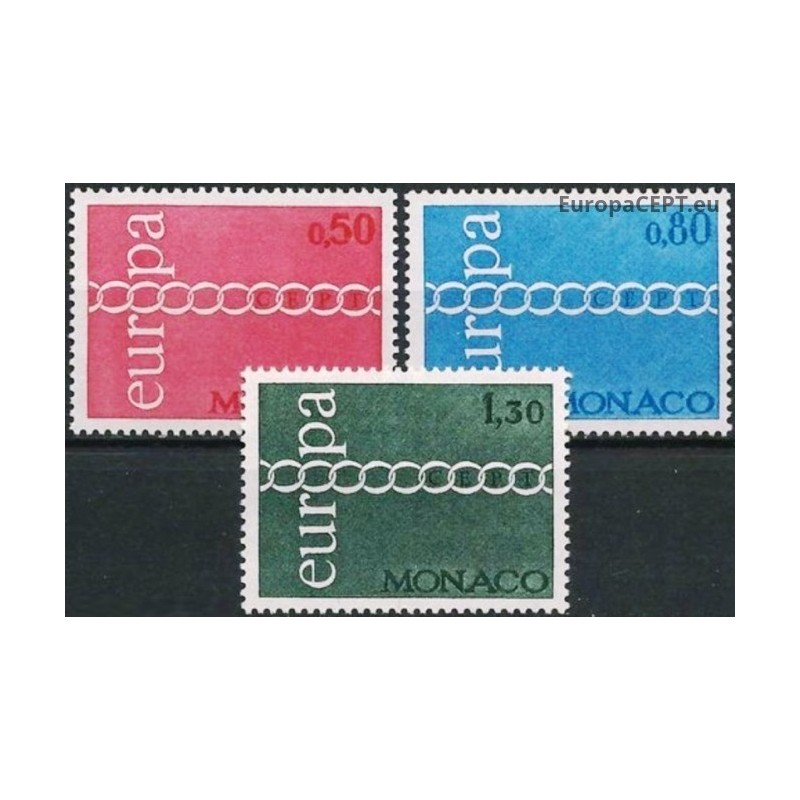 Monakas 1971. CEPT: stilizuota grandinė iš O raidžių