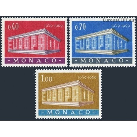 Monaco 1969. EUROPA & CEPT on Symbolic Colonnade