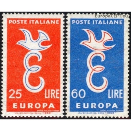 Italija 1958. Europos pašto tarnybų bendradarbiavimas
