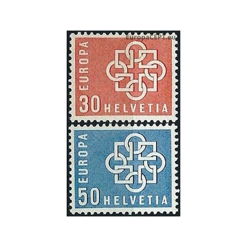 Šveicarija 1959. Europa (stilizuota grandinė) (simbolinė grandinė)