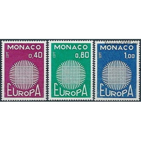 Monakas 1970. CEPT: stilizuota saulė iš pluošto (24 gyslos)