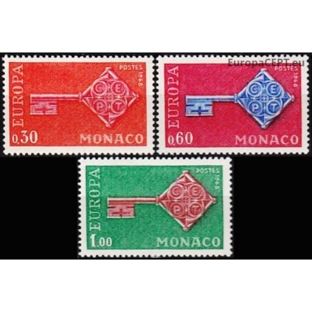 Monakas 1968. Simbolinis raktas su CEPT logotipu