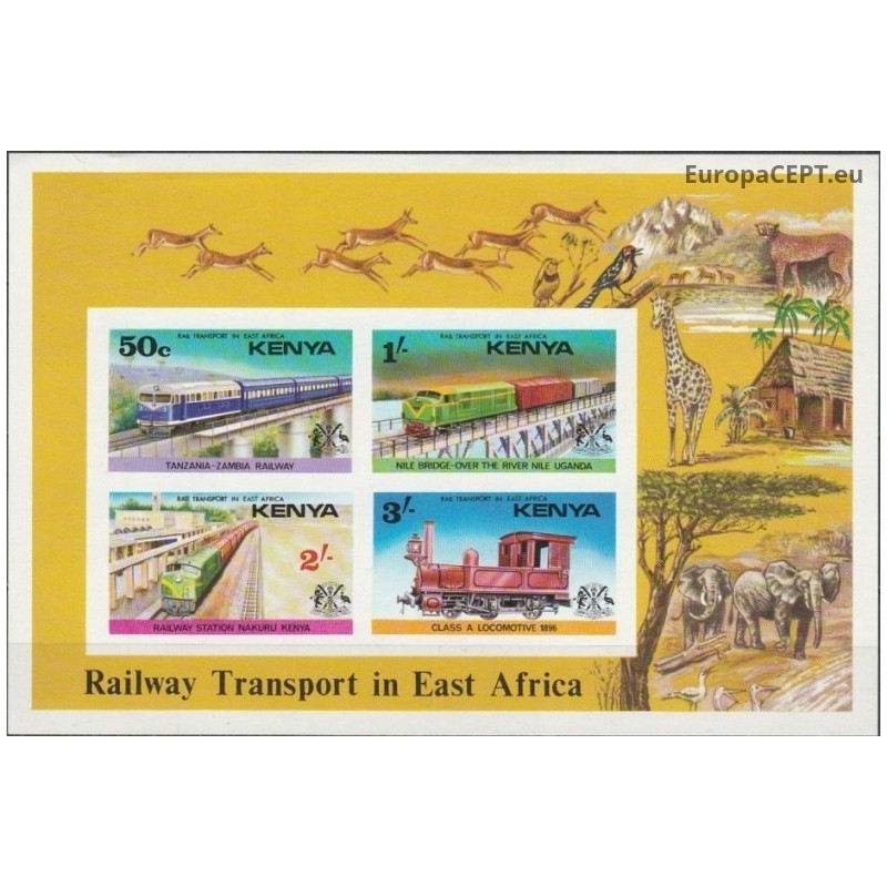 Kenya 1976. Railway transport in East Africa (imperf, non-dentele)