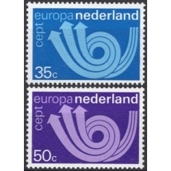 Nyderlandai 1973. CEPT: stilizuotas pašto ragas (3 rodyklės paštui, telegrafui ir telefonui)