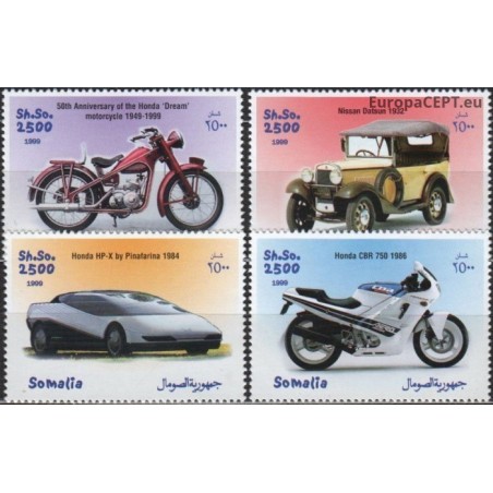 Somalia 1999. Japanese cars and motorcycles