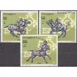 Somalia 2001. Polo with horses