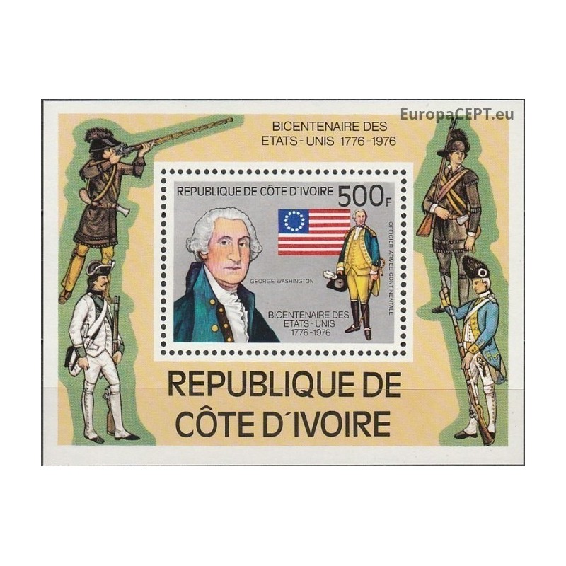 Ivory Coast 1976. American Revolution anniversary