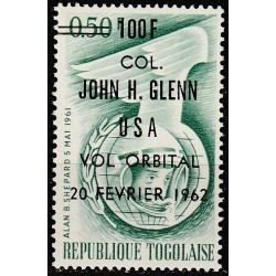 Togo 1962. John Glenn (black overprint)