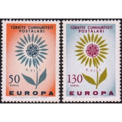 Turkija 1964. CEPT: Stilizuota gėlė su 22 žiedlapiais