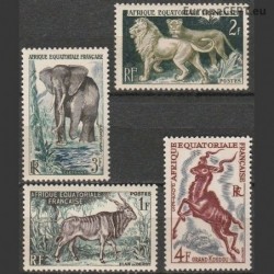 French Equatorial Africa 1957. Animals of Africa