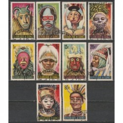 Guinea 1965. National costumes (traditional masks)