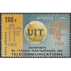 Guinea 1965. Telecommunication Union anniversary