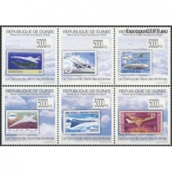 Guinea 2009. Stamps on stamps (Concorde)