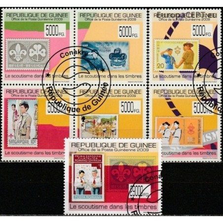 Guinea 2009. Stamps on stamps (scouts)