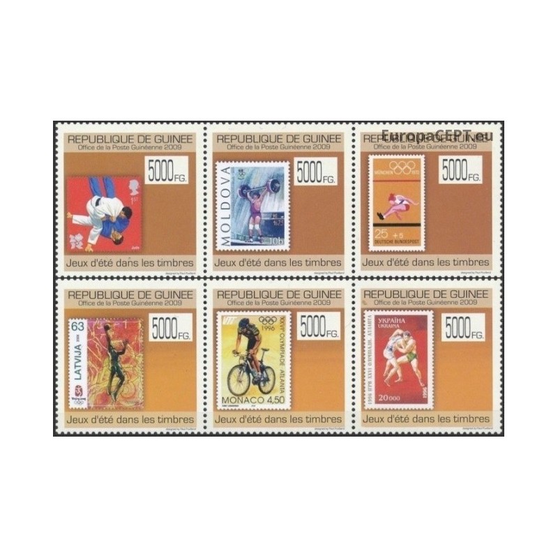 Guinea 2009. Stamps on stamps (summer olympic games)