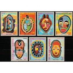 Equatorial Guinea 1977. African masks