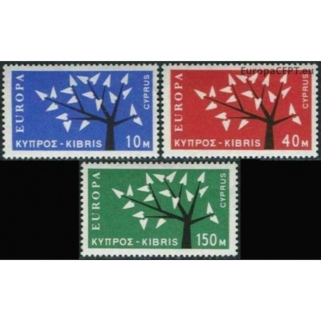 Kipras 1962. CEPT: Stilizuotas medis su 19 lapelių