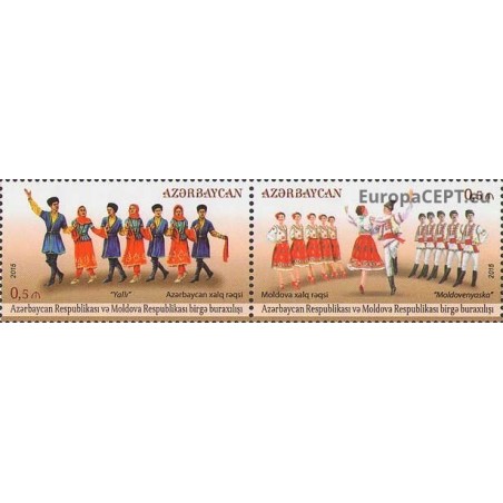 Azerbaijan 2015. National costumes (Joint issue with Moldova)