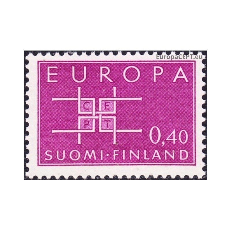 Suomija 1963. CEPT: Stilizuotas kryžius iš U figūrų