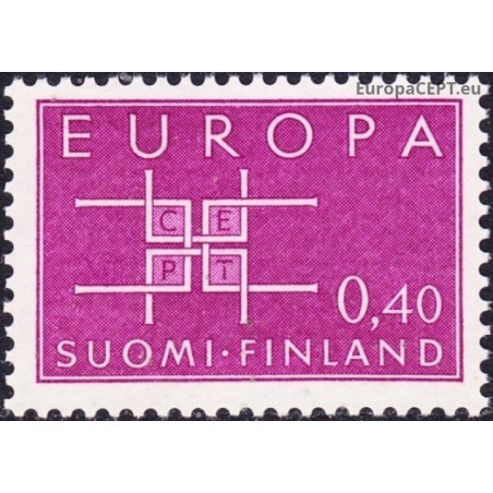 Suomija 1963. CEPT: Stilizuotas kryžius iš U figūrų