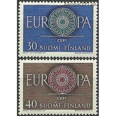 Suomija 1960. Stilizuotas pašto vežimo ratas su 19 stipinų