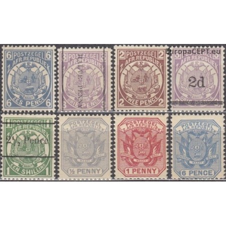 Transvaal (ZAR) 1885-1895. Coats of arms (set of 8 stamps)