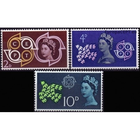 Great Britain 1961. CEPT: Stylised Dove formed from 19 Doves
