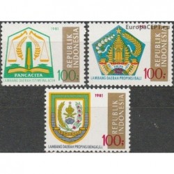 Indonezija 1981. Regionų herbai (1-as leidimas)