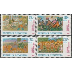 Indonesia 1984. Children drawings