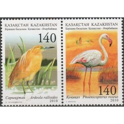 Kazakstanas 2010. Kaspijos jūros paukščiai (garnys, flamingas)