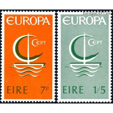 Ireland 1966. CEPT: Symbolic Ship on a Calm Sea