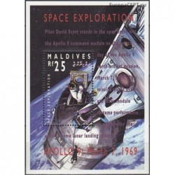 Maldives 1994. Space exploration (Apollo 9)