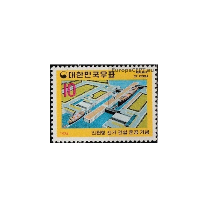 South Korea 1974. Inchon port