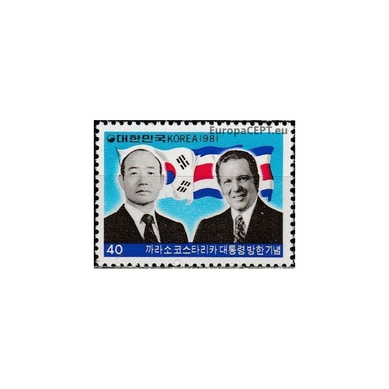 South Korea 1981. Presidents of Korea and Costa Rica