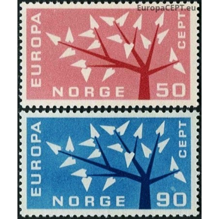 Norway 1962. CEPT: Stylised Tree with 19 Leaves