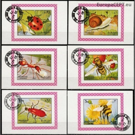 Sharjah 1972. Insects, invertables