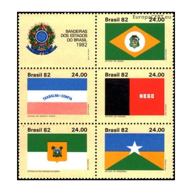 Brazil 1982. Flags of the States
