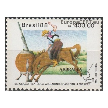 Brazil 1988. Gaucho on horse