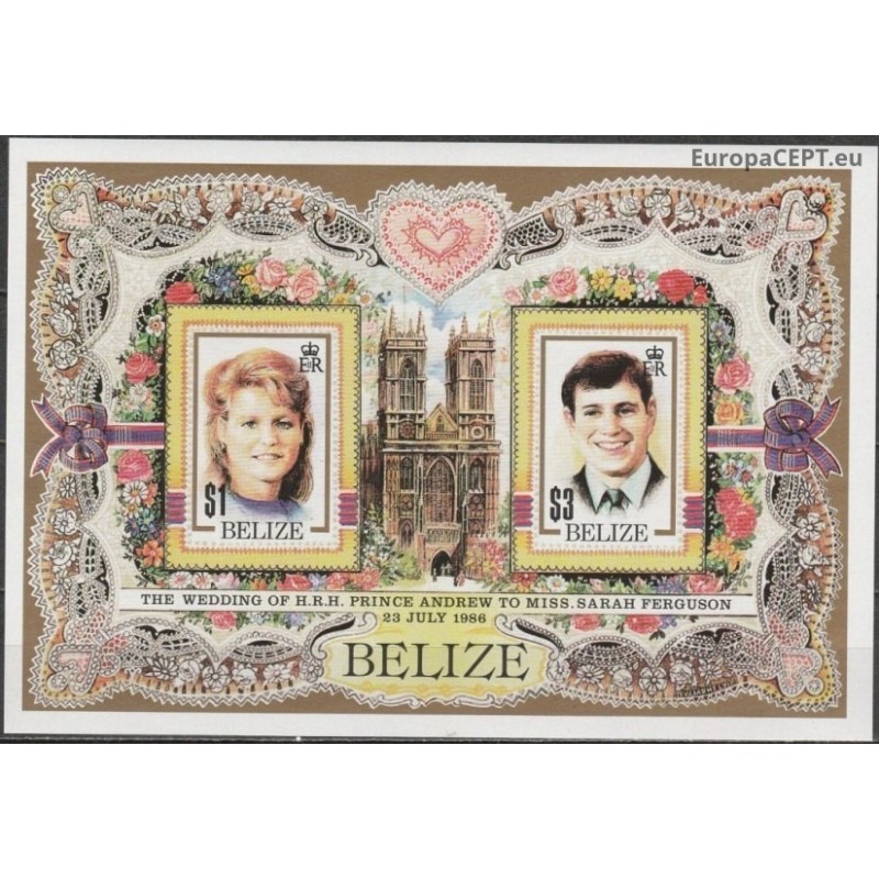 Belize 1986. Royal wedding