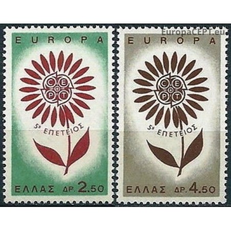 Graikija 1964. CEPT: Stilizuota gėlė su 22 žiedlapiais
