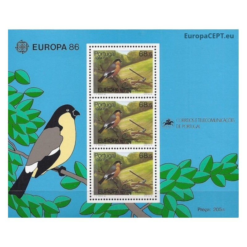 Azores 1986. Nature Conservation: Azores bullfinch