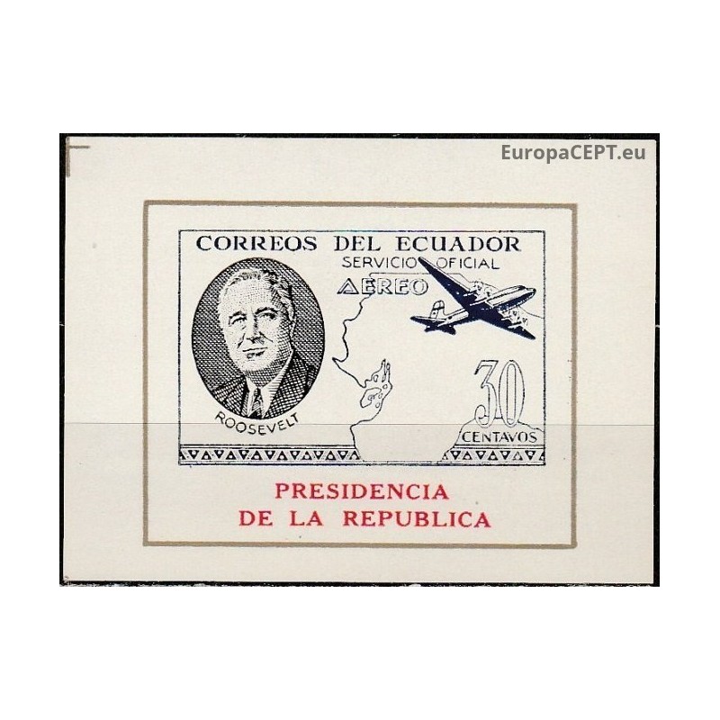 Ecuador 1949. Franklin D. Roosevelt (32nd President of the US)