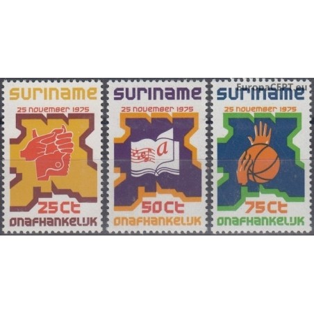 Surinam 1975. Independance (industry, education, sport)